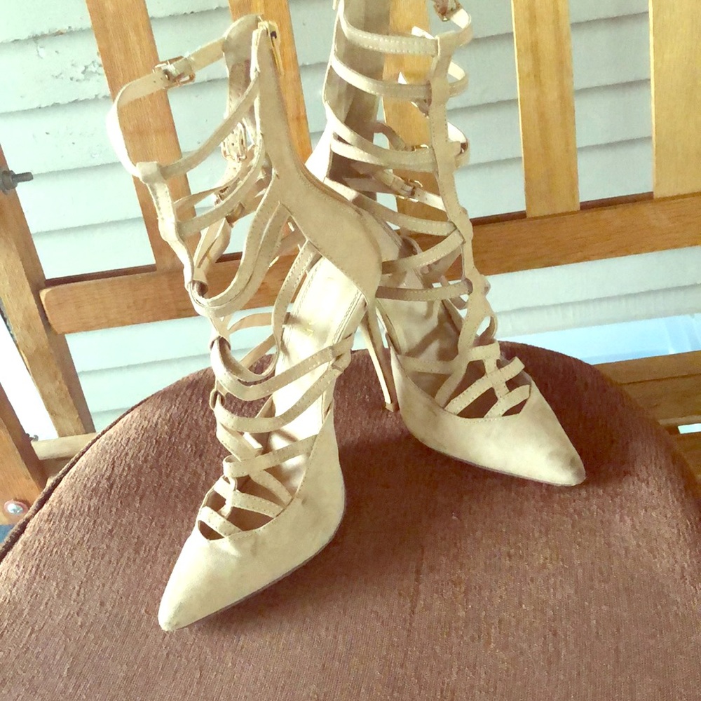 Tan Closed Toe Heels